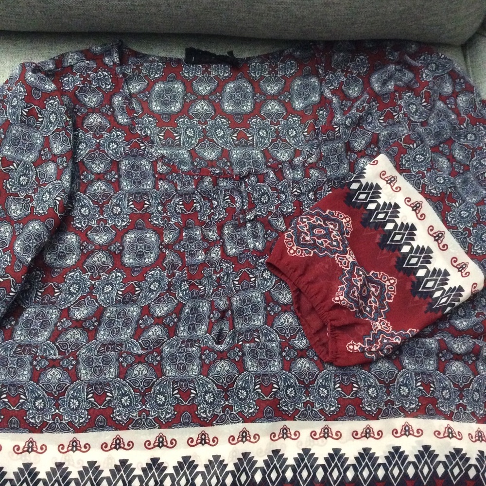 Blue and red top sz 1X